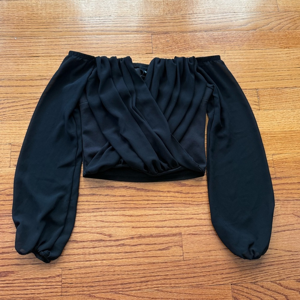 Black and Blush Off-Shoulder Women's Top (Bundle of 2)